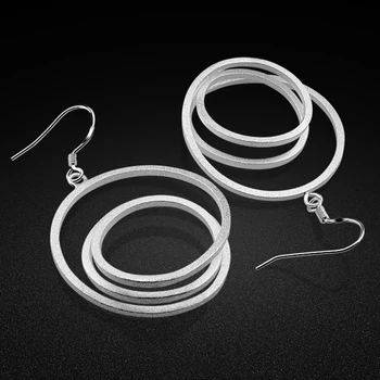 Creative 925 Sterling Silver Earrings Women's Round Design Pendant Solid Silver Earrings Popular Jewelry Anniversary Gift bijoux
Creative 925 Sterling Silver Earrings Women's Round Design Pendant Solid Silver Earrings Popular Jewelry Anniversary Gift bijoux