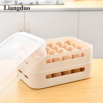Liangduo 24 Grid Crisper Plastic Egg Container Case Refrigerator Food Storage Box Kitchen Fridge Tools Portable Egg Organizer
Liangduo 24 Grid Crisper Plastic Egg Container Case Refrigerator Food Storage Box Kitchen Fridge Tools Portable Egg Organizer