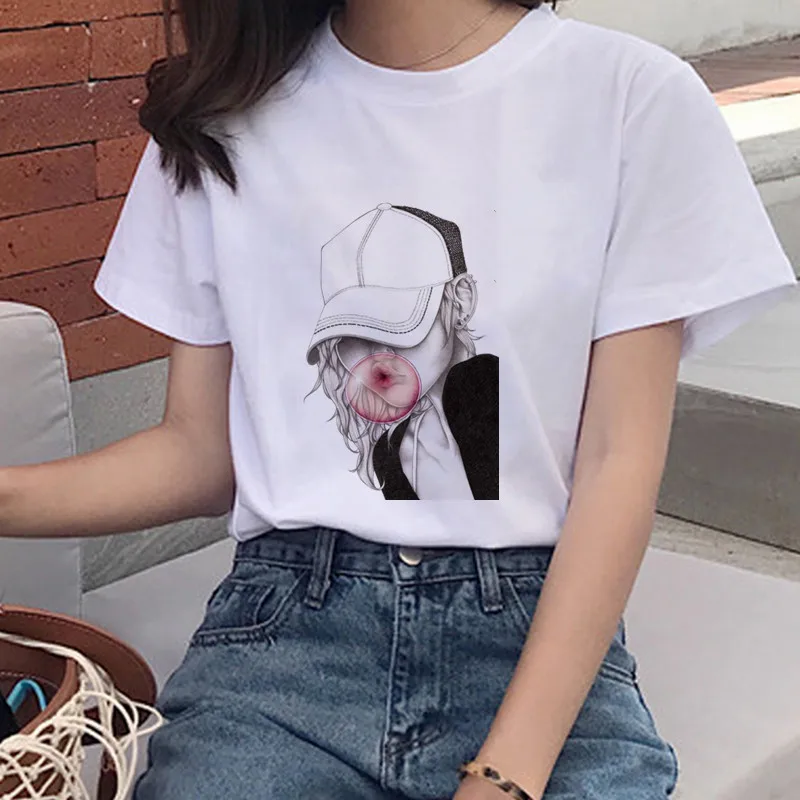 Women's Clothes Print Bubble Gum Girl Sweet Short Sleeve T-Shirt Blowing Bubble Harajuku Women's T-Shirt Top Casual Woman Tee
Women's Clothes Print Bubble Gum Girl Sweet Short Sleeve T-Shirt Blowing Bubble Harajuku Women's T-Shirt Top Casual Woman Tee