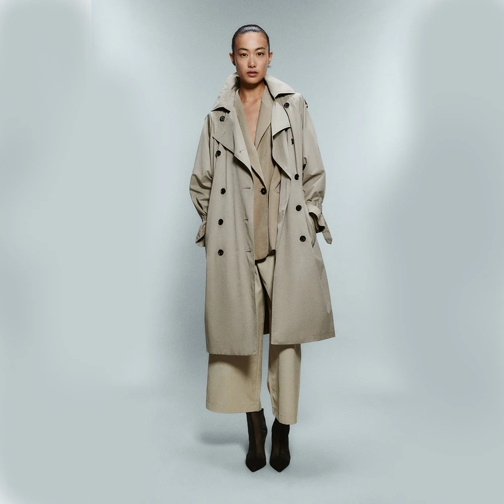 2019 ZA Adjustable Waist Women Trench Coats Elegance Double Breasted England Style Street Wind Coat Lady Casual Casaco Clothing 
2019 ZA Adjustable Waist Women Trench Coats Elegance Double Breasted England Style Street Wind Coat Lady Casual Casaco Clothing