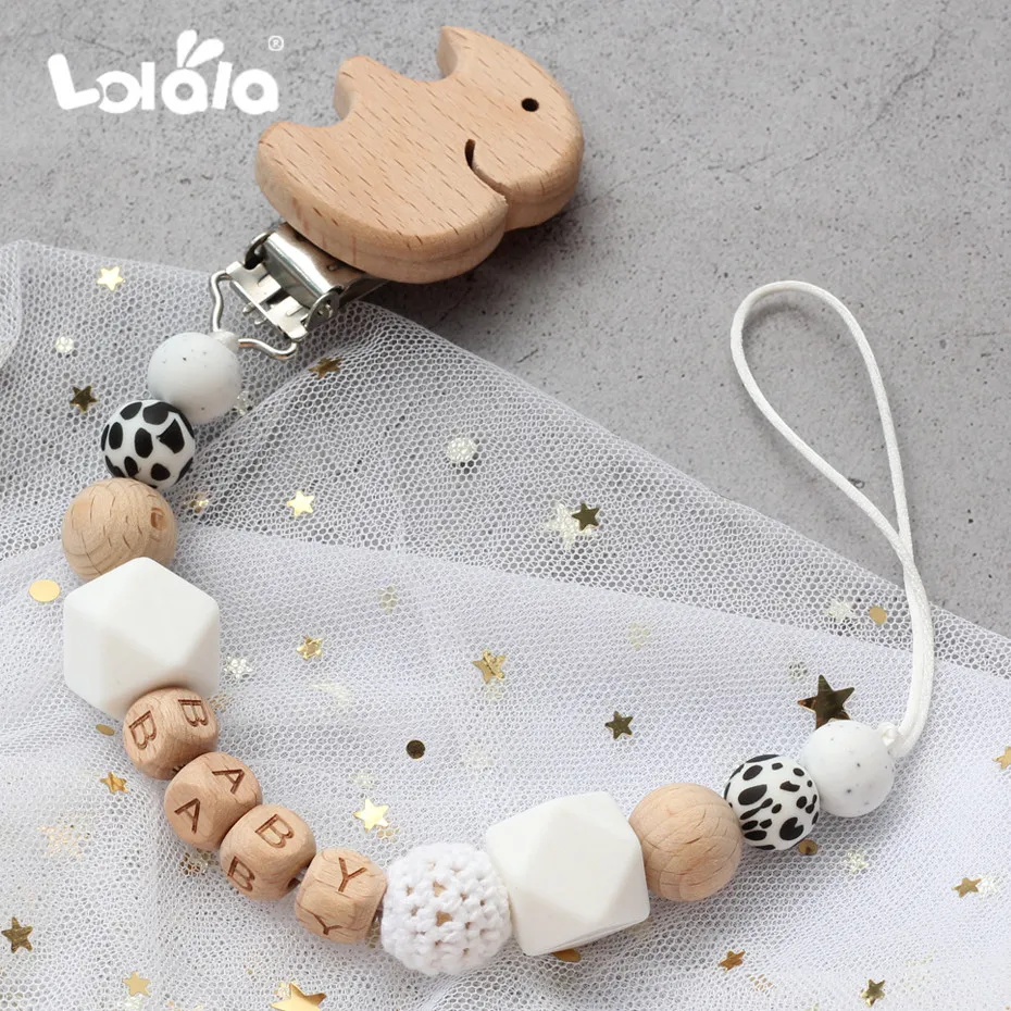 Personalized Name Pacifier Clips Beech Chupetero Holder Chain For Infant Feeding Toddler Chew Toy Clips BPA Free
Personalized Name Pacifier Clips Beech Chupetero Holder Chain For Infant Feeding Toddler Chew Toy Clips BPA Free