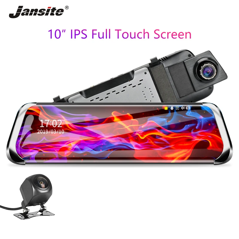 Jansite 10" Full Touch Screen Car DVR Stream Dash cam Dual Lens Front camera 1080P Cameras Video Recorder 720P Rear view mirror
Jansite 10" Full Touch Screen Car DVR Stream Dash cam Dual Lens Front camera 1080P Cameras Video Recorder 720P Rear view mirror