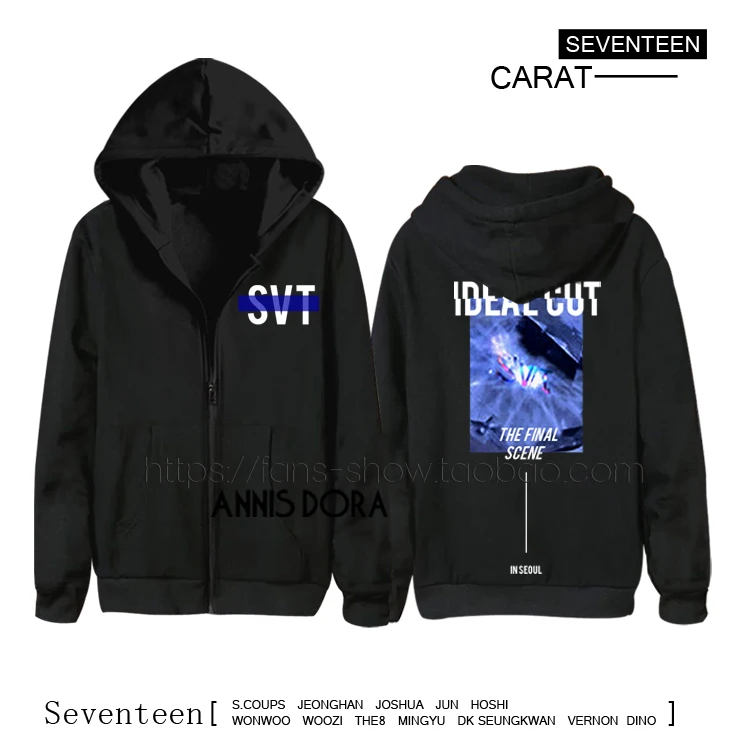Seventeen Concert Ideal Cut The Final Scene White Black Zip Hoodie Hoodies Sweatshirts Aliexpress
