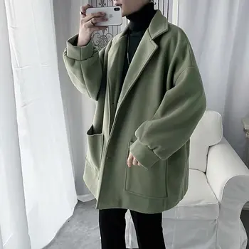 2020 Spring New Korean Version Of The Large Size Trend Original Mid-length Couple Men's Loose Casual Woolen Coat 
2020 Spring New Korean Version Of The Large Size Trend Original Mid-length Couple Men's Loose Casual Woolen Coat