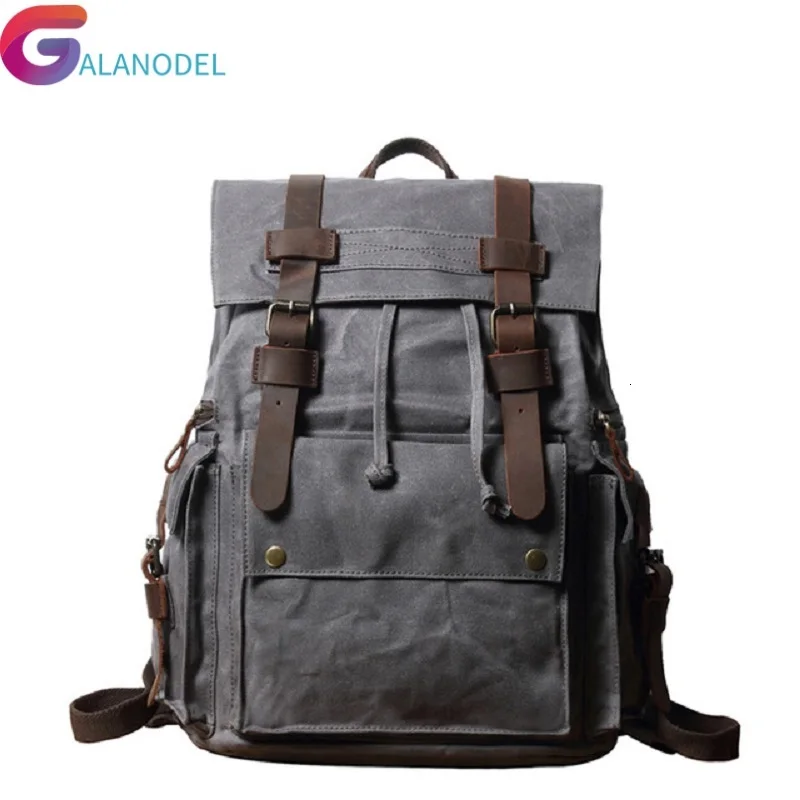 Leather New Large Capacity Canvas M289 Backpacks Vintage String Daypacks Retro Waterproof Traveling Rucksacks Teenagers Mochila 
Leather New Large Capacity Canvas M289 Backpacks Vintage String Daypacks Retro Waterproof Traveling Rucksacks Teenagers Mochila