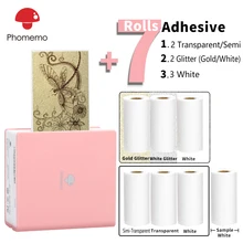 Phomemo M02 Portable Thermal Printer Pocket Mini Label Sticker Maker Wireless Connections Photo Printer BPA-Free Adhesive Paper Phomemo M02 Portable Thermal Printer Pocket Mini Label Sticker Maker Wireless Connections Photo Printer BPA-Free Adhesive Paper