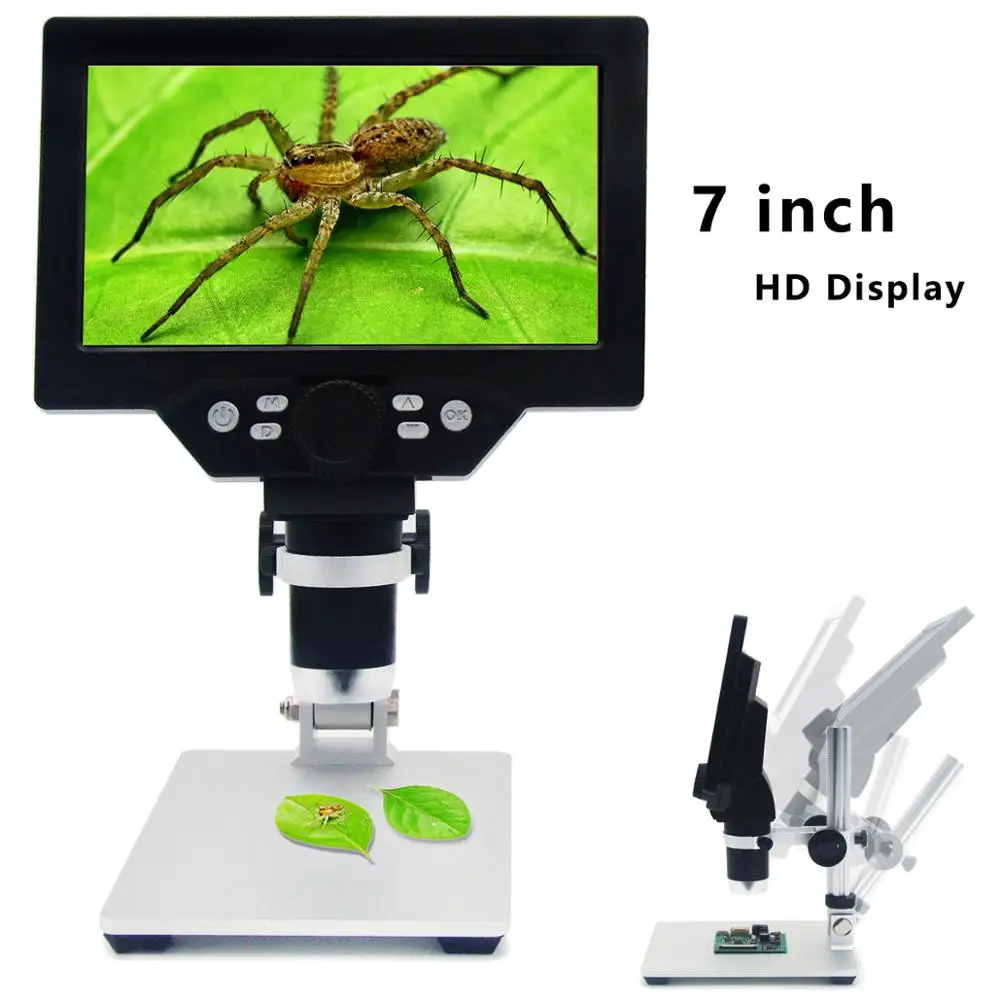 G1200 Continuous Zoom Electronic Digital Microscope 7 inch HD LCD Display Portable Multi-Angle Camera Microscope
G1200 Continuous Zoom Electronic Digital Microscope 7 inch HD LCD Display Portable Multi-Angle Camera Microscope