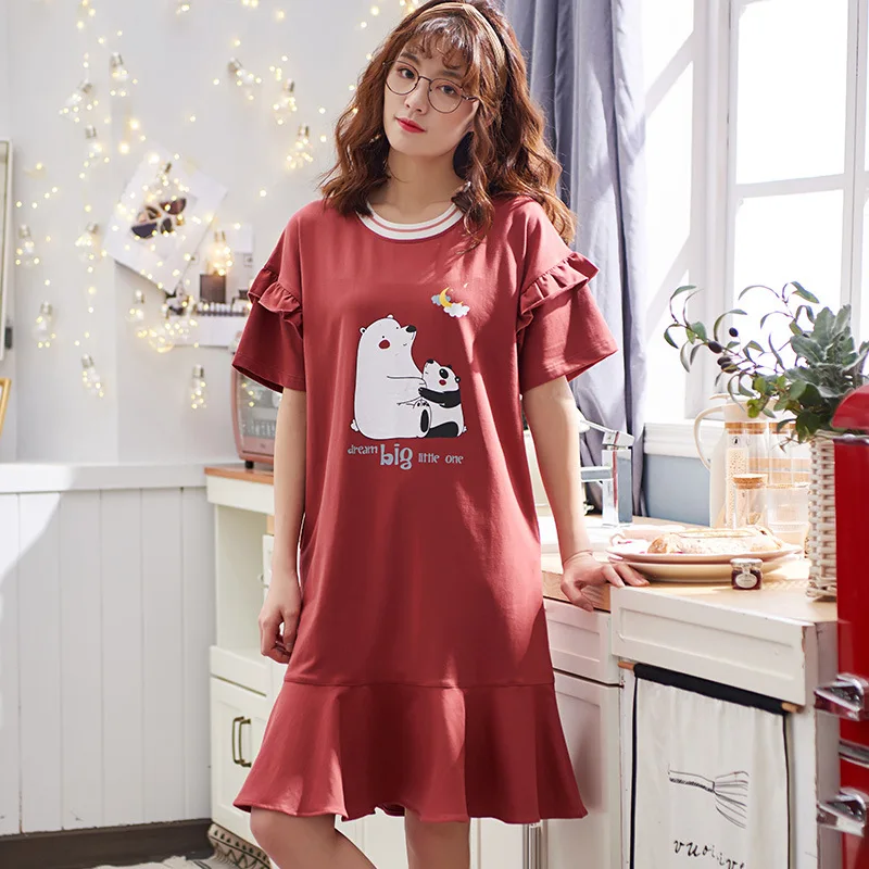 Y1009 # Two Giant Panda LZ Short Sleeve Nightgown Pajamas Homewear Set Series
Y1009 # Two Giant Panda LZ Short Sleeve Nightgown Pajamas Homewear Set Series