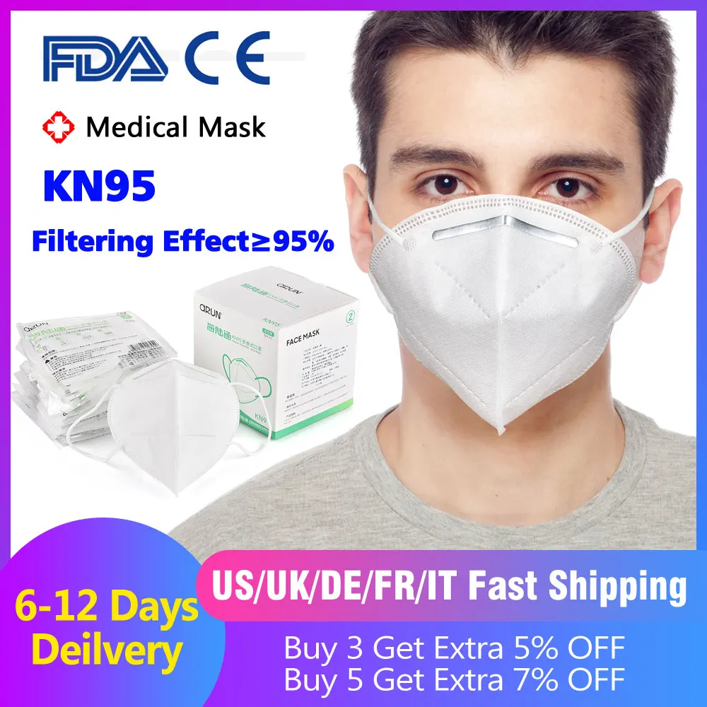 

FDA Medical Mask KN95 Particulate Respirator Bacteria Proof Folded Mask 4 Layer Filter Anti-dust Masks Mouth Nose Proof