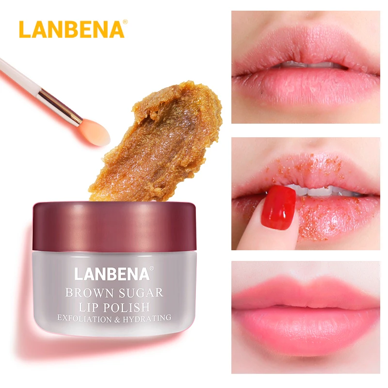 

LANBENA Brown sugar Lip Mask Lip Balm Repair Lip Lines Lip Plumper Exfoliating Moisturizing Lip care Sleeping Mask Protect 20g