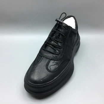 Genuine Leather Fashion Platform Elastic Band Shoes Men 2019 New Thick Sole Black Sneakers Comfortable Outdoor Walking Trainers
Genuine Leather Fashion Platform Elastic Band Shoes Men 2019 New Thick Sole Black Sneakers Comfortable Outdoor Walking Trainers