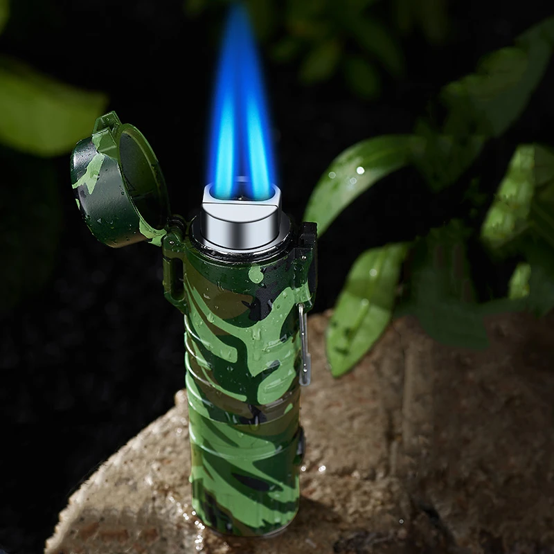 Outdoor Waterproof Double Torch Lighter Powerful Jet Turbo Windproof Lighter Butane Gas Cigar Camping Survival Tool LED Inflated
Outdoor Waterproof Double Torch Lighter Powerful Jet Turbo Windproof Lighter Butane Gas Cigar Camping Survival Tool LED Inflated