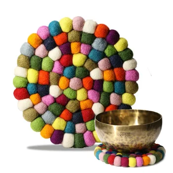 Nepal Manual Singing Bowl Mat Colored Wool Felt Wool Ball Cushion Implement Mat Coaster Tatami Mats Home Decoration
Nepal Manual Singing Bowl Mat Colored Wool Felt Wool Ball Cushion Implement Mat Coaster Tatami Mats Home Decoration