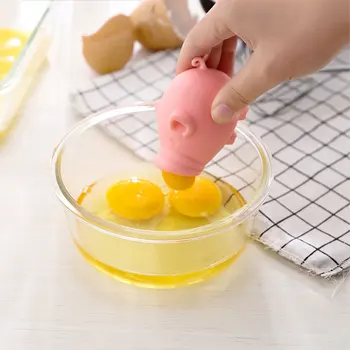 Silicone Egg Dividers Yolk Separator Pig Modeling Kitchen Utility Tool Egg Yolk White Suction Separator Divider Filter
Silicone Egg Dividers Yolk Separator Pig Modeling Kitchen Utility Tool Egg Yolk White Suction Separator Divider Filter