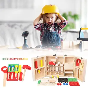 Wooden Toolbox Set Wooden Tools Toys With Storage Box Pretend Play Toolbox Kids Tool Kit Construction Tools Set For Children
Wooden Toolbox Set Wooden Tools Toys With Storage Box Pretend Play Toolbox Kids Tool Kit Construction Tools Set For Children