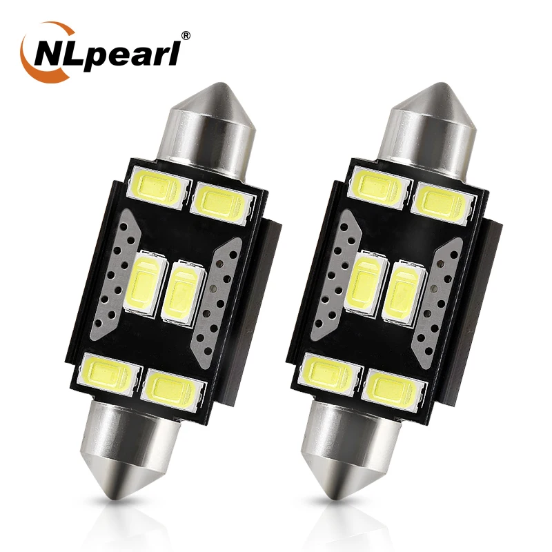 NLpearl 2x сигнальная лампа C5w Led 41 мм 39 36 31 гирлянда светильник 5630SMD C10W Светодиодная