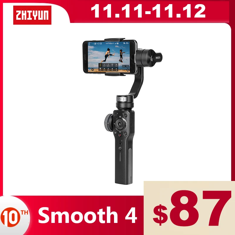 ZHIYUN Official Smooth 4 3-Axis Handheld Phone Gimbal Stabilizer for Smartphones iPhone XS 11 HUAWEI Xiaomi Samsung Galaxy
ZHIYUN Official Smooth 4 3-Axis Handheld Phone Gimbal Stabilizer for Smartphones iPhone XS 11 HUAWEI Xiaomi Samsung Galaxy