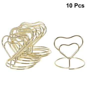 10pcs Heart Shape Place Memo Card Holder Lovely Wire Table Number Holders with Base for Wedding Banquet Party Decorations
10pcs Heart Shape Place Memo Card Holder Lovely Wire Table Number Holders with Base for Wedding Banquet Party Decorations