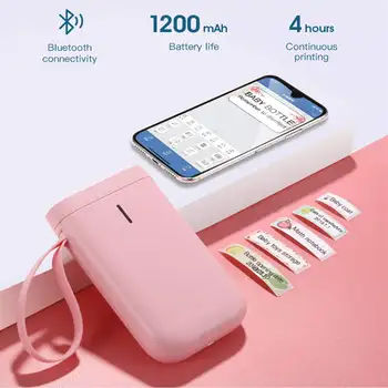 Wireless Portable Thermal Label Printer Mini Handheld Sticker Printer Bluetooth Connection For Mobile Phone Android iOS
Wireless Portable Thermal Label Printer Mini Handheld Sticker Printer Bluetooth Connection For Mobile Phone Android iOS