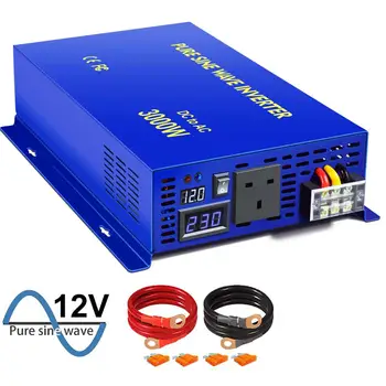 

Peak 6000W Power Inverter 12v 24v dc to ac 110v 120v 230v 3000w Off Grid Pure Sine Wave Inverter Car Battery Solar Inverters