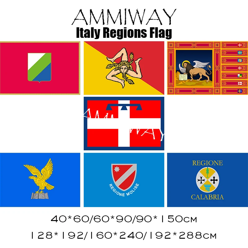 Флаг AMMIWAY для итальянских регионов флаги и баннеры различных размеров абрузские Сицилия Венето Пьемонт