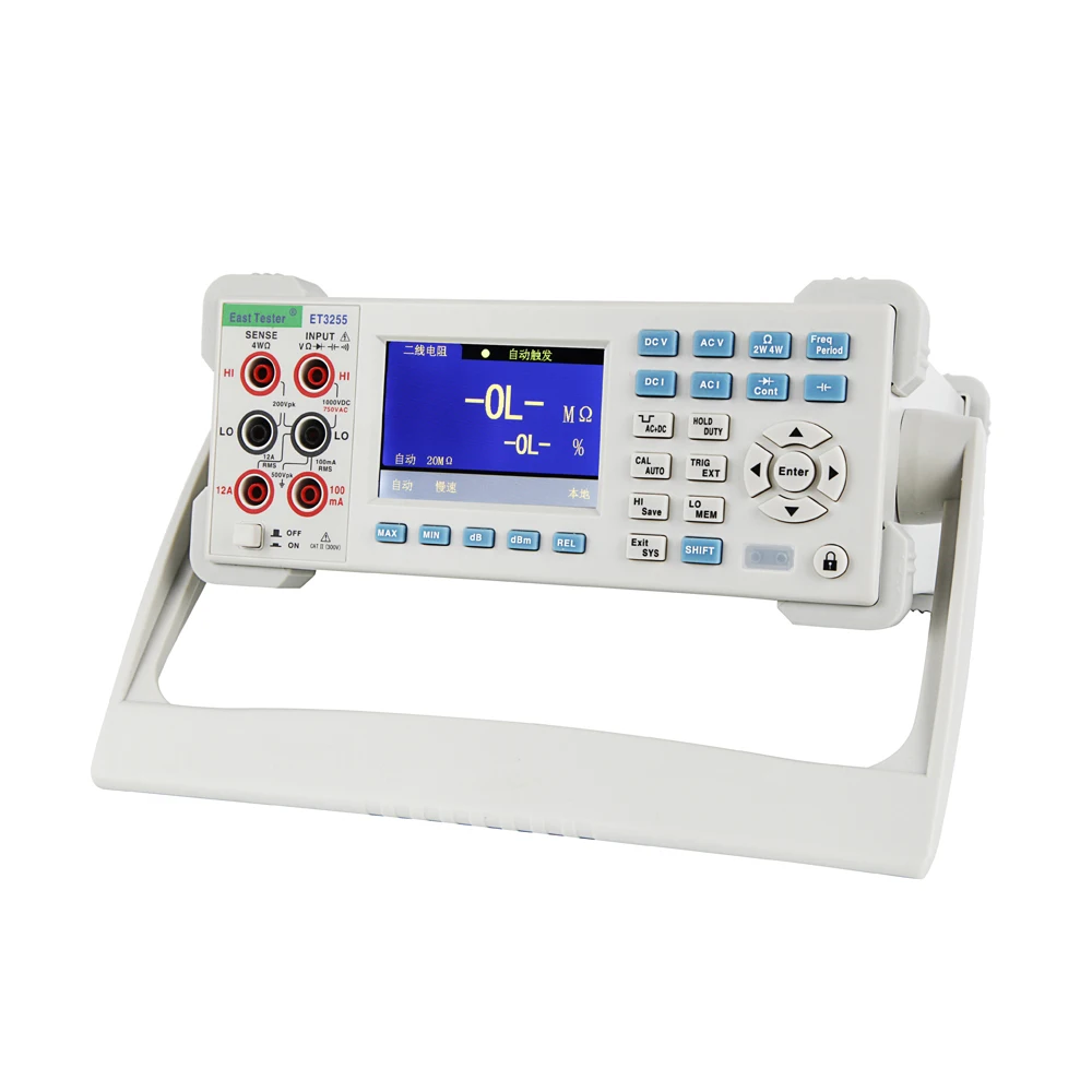 ET3255 High Precision Desktop Digital Multimeter 5 1/2 3.5'' TFT LCD USB RS232 LAN Capacitance Resistance Frequency Measuring
ET3255 High Precision Desktop Digital Multimeter 5 1/2 3.5'' TFT LCD USB RS232 LAN Capacitance Resistance Frequency Measuring
