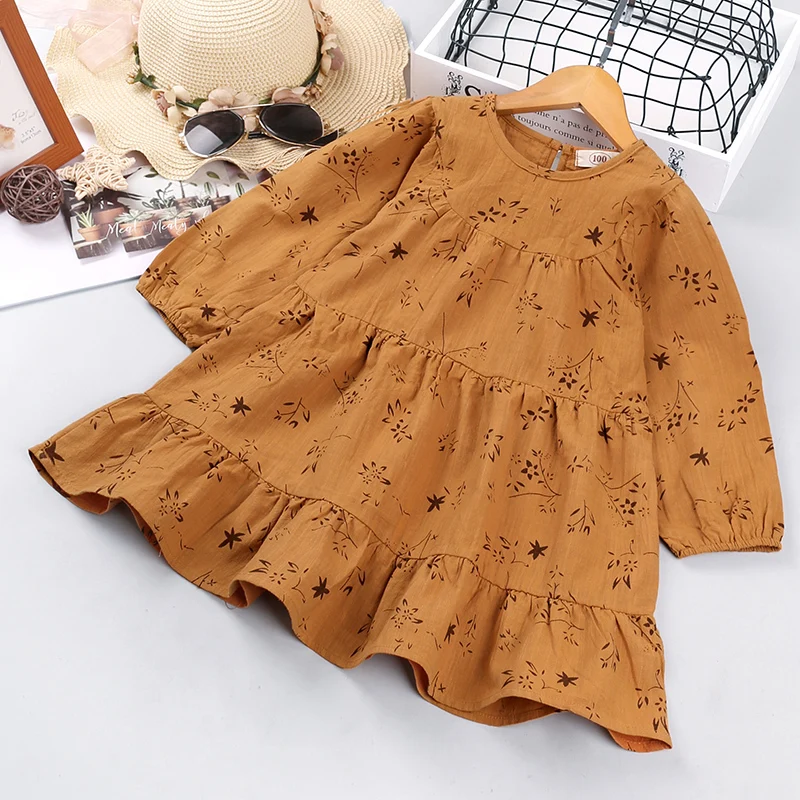 HE Hello Enjoy Toddler Girls Dresses Baby Girl Clothes 2021 Autumn Summer Bow Print Princess Party Elegant Kids Dress Vestidos HE Hello Enjoy Toddler Girls Dresses Baby Girl Clothes 2021 Autumn Summer Bow Print Princess Party Elegant Kids Dress Vestidos