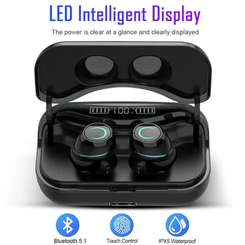 TWS Bluetooth Wireless Earphones Waterproof Hifi Stereo Music Sports Headphones Headset G08 with 2200mAh Big Charging Bin
TWS Bluetooth Wireless Earphones Waterproof Hifi Stereo Music Sports Headphones Headset G08 with 2200mAh Big Charging Bin