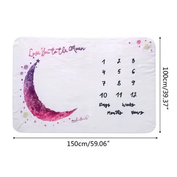 Baby Monthly Record Growth Moon Pattern Milestone Blanket Photography Props GXMB
Baby Monthly Record Growth Moon Pattern Milestone Blanket Photography Props GXMB