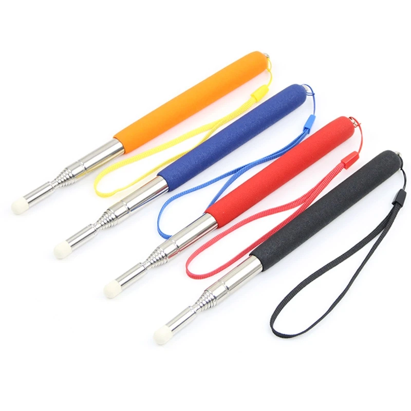 77JC Retractable Pointing Stick Whiteboard Pointer with Lanyard Felt Nib Extends to 39" for Classroom Business Presentations |