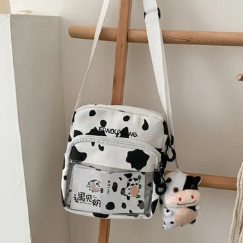 Harajuku Cow Print Women Shoulder Bags Milk Cow Puppet Women's Messenger Bag Transprant Ita Crossbody Bags For Women Handbag New 
Harajuku Cow Print Women Shoulder Bags Milk Cow Puppet Women's Messenger Bag Transprant Ita Crossbody Bags For Women Handbag New