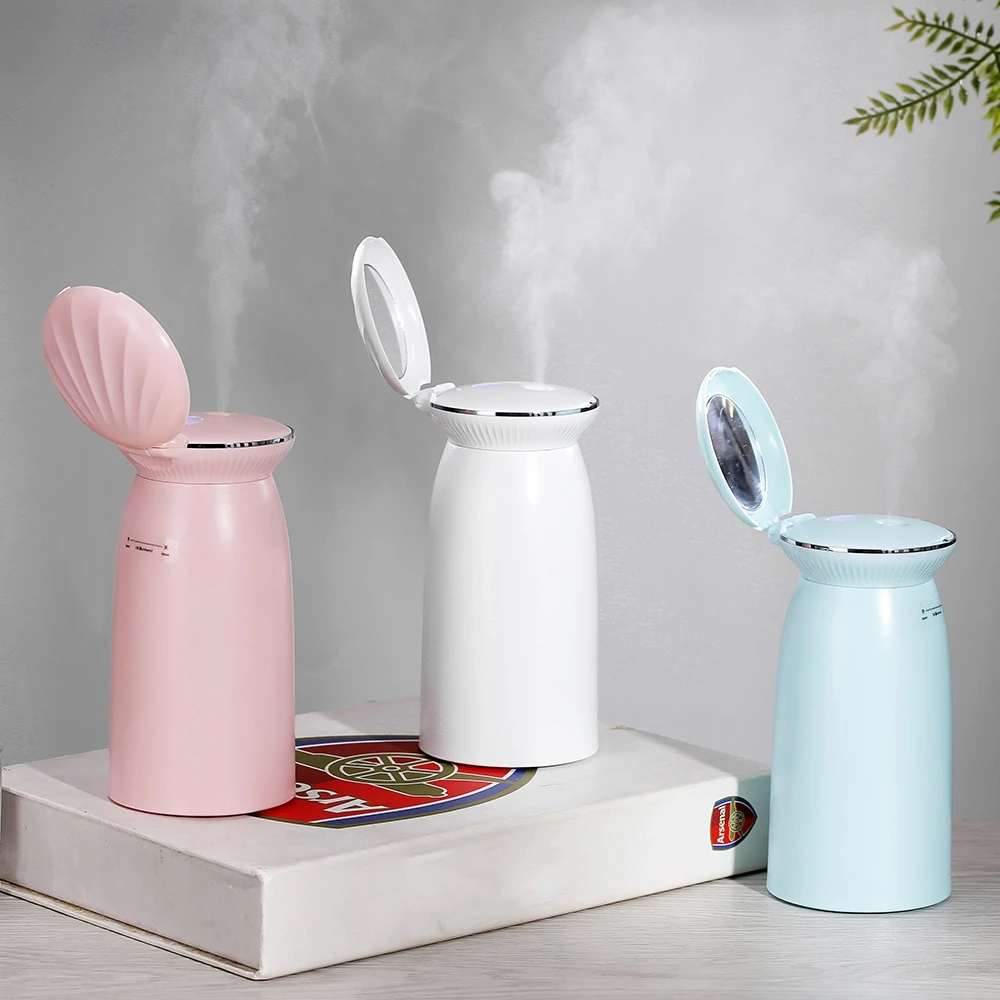 350ML USB Air Humidifier Ultrasonic Cool Mist Maker with Makeup Mirror Portable Mini Water Diffuser Humidificador for office Car
350ML USB Air Humidifier Ultrasonic Cool Mist Maker with Makeup Mirror Portable Mini Water Diffuser Humidificador for office Car