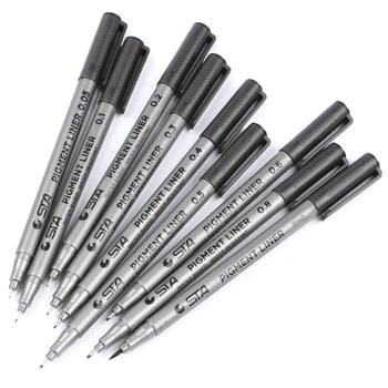 9Pcs/Lot Fine Liner Marker Water-proof Pen Micro Nib Water Based Black Sketch For Drawing Handwriting Supplies Stationary
9Pcs/Lot Fine Liner Marker Water-proof Pen Micro Nib Water Based Black Sketch For Drawing Handwriting Supplies Stationary