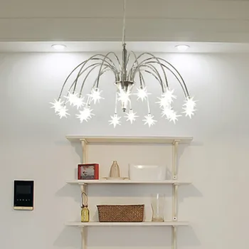 Modern Lustre Chrome Led Chandeliers Lighting Glass Star Living Room Led Pendant Chandelier Lights Bedroom Hanging Light Fixture 
Modern Lustre Chrome Led Chandeliers Lighting Glass Star Living Room Led Pendant Chandelier Lights Bedroom Hanging Light Fixture