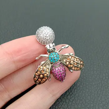 Cubic Zircon Micro pave bee fixed interlayer clasp clip double connector DIY Jewelry Findings
Cubic Zircon Micro pave bee fixed interlayer clasp clip double connector DIY Jewelry Findings