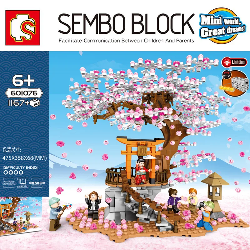 Sembo 601076 City Stree View Cherry Blossom Landscape House Tree Building Block Educational Bricks Toys for Children
Sembo 601076 City Stree View Cherry Blossom Landscape House Tree Building Block Educational Bricks Toys for Children