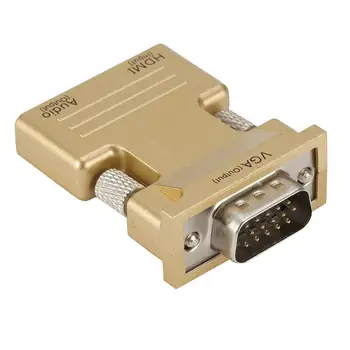 Portable Computer Connectors 720P/1080i/1080P 3.5mm Portable 1080P HDIM to VGA Adapter Converter with Audio Output Cable Wire
Portable Computer Connectors 720P/1080i/1080P 3.5mm Portable 1080P HDIM to VGA Adapter Converter with Audio Output Cable Wire