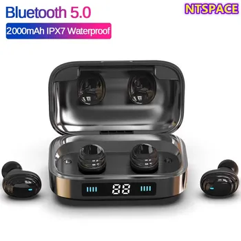 H01TWS Bluetooth Earphones IP7 Waterproof Earcups 9D Stereo Music Headphones Touch LED Display With 2000mAh Power Charger Case
H01TWS Bluetooth Earphones IP7 Waterproof Earcups 9D Stereo Music Headphones Touch LED Display With 2000mAh Power Charger Case