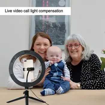 10 Inch Mini Camera Bright Lamp LED Selfie Ring Light Holder Tripod Stand Photography For Video Phone Makeup K7N2
10 Inch Mini Camera Bright Lamp LED Selfie Ring Light Holder Tripod Stand Photography For Video Phone Makeup K7N2