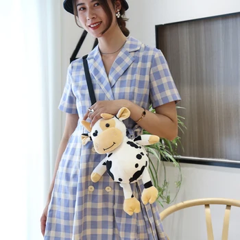 Creative Cartoon Cow Women Shoulder Sling Bag Plush Animal Doll Toy Crossbody Pouch Outdoor Shopping Accessaries Supplies Parts
Creative Cartoon Cow Women Shoulder Sling Bag Plush Animal Doll Toy Crossbody Pouch Outdoor Shopping Accessaries Supplies Parts