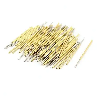 

100 Pieces PL75-F 0.74mm Dia Tip Spring PCB Testing Contact Probes Pin