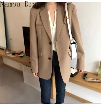 2020 Spring Autumn Vintage Blazer Jacket Korean Work Wear OL Blazers Fashion Single Breasted Pocket Slim Coat
2020 Spring Autumn Vintage Blazer Jacket Korean Work Wear OL Blazers Fashion Single Breasted Pocket Slim Coat