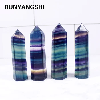 1PC Natural rainbow Fluorite Crystal Hexagon Column Crystal Point Home Office Gift Decoration Colorful crystal wand
1PC Natural rainbow Fluorite Crystal Hexagon Column Crystal Point Home Office Gift Decoration Colorful crystal wand