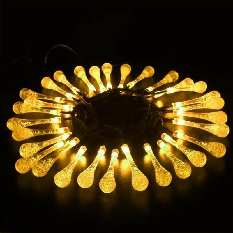 Cross Border for LED Solar String Lights 6 M 30 Lamp Water Droplet Pendant Outdoor Courtyard Christmas Holiday Ornamental Festoo
Cross Border for LED Solar String Lights 6 M 30 Lamp Water Droplet Pendant Outdoor Courtyard Christmas Holiday Ornamental Festoo