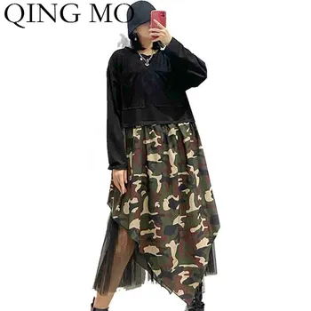 QING MO Spring Autumn Women Camouflage Patchwork Dress 2020 Women Plus Size A Line Dress Female Irregular Dress ZQY3578
QING MO Spring Autumn Women Camouflage Patchwork Dress 2020 Women Plus Size A Line Dress Female Irregular Dress ZQY3578