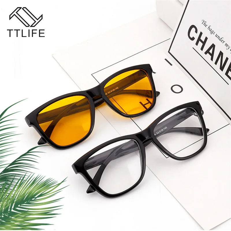 TTLIFE Frosted солнечные очки в черной оправе Men и Women men Очки с желтыми стеклами 2019