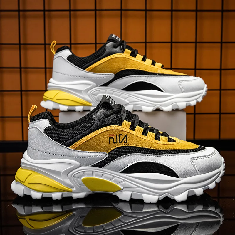 Small white shoes trends in autumn Daddy shoes Breathable leather Men's sports shoes with thick soles men running shoes
Small white shoes trends in autumn Daddy shoes Breathable leather Men's sports shoes with thick soles men running shoes