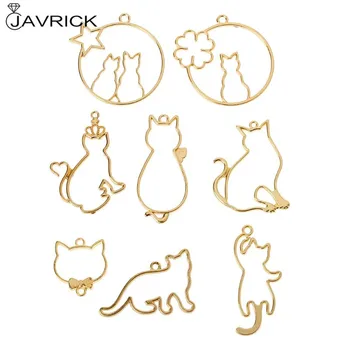 8Pcs Cute Cat Pendant Metal Frame Jewelry Making UV Resin Charms Bezel Setting
8Pcs Cute Cat Pendant Metal Frame Jewelry Making UV Resin Charms Bezel Setting