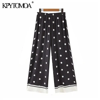 KPYTOMOA Women 2020 Chic Fashion Polka Dot Straight Pants Vintage High Elastic Waist Female Ankle Trousers Pantalones Mujer
KPYTOMOA Women 2020 Chic Fashion Polka Dot Straight Pants Vintage High Elastic Waist Female Ankle Trousers Pantalones Mujer