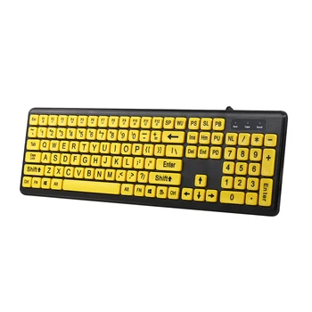 Large Character Keyboard USB Wired Keyboard Home Office Mute Keyboard for Desktop Computer Laptop for old People Parents
Large Character Keyboard USB Wired Keyboard Home Office Mute Keyboard for Desktop Computer Laptop for old People Parents